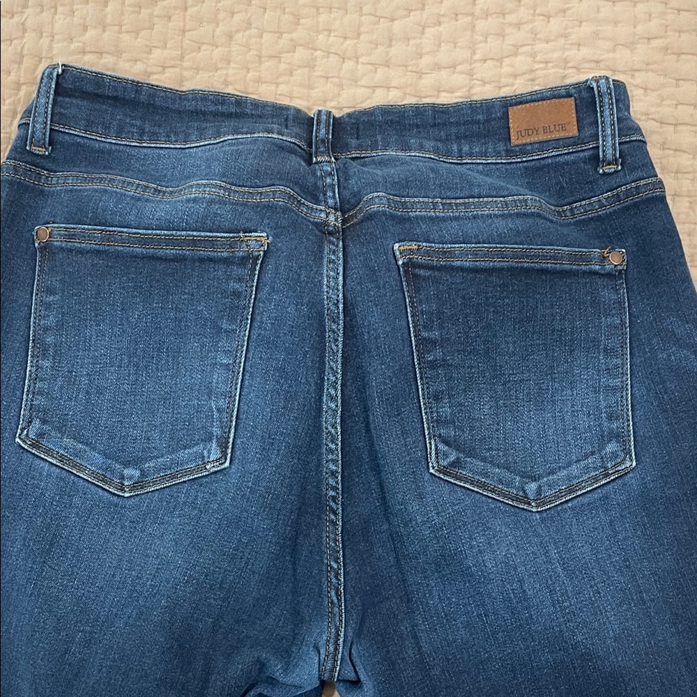 Judy Blue Mid/ Dark Wash High-Rise Jeans - Blue - Picture 3 of 5
